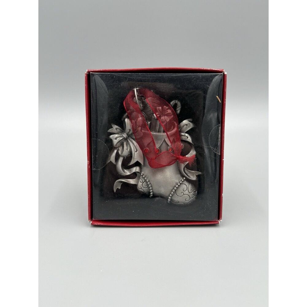 St. Nicholas Square Pewter Silver Colored Stocking Ornament 2007